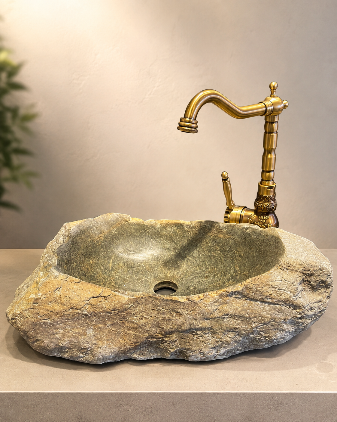 Dere Çakılı Doğal Taş Lavabo